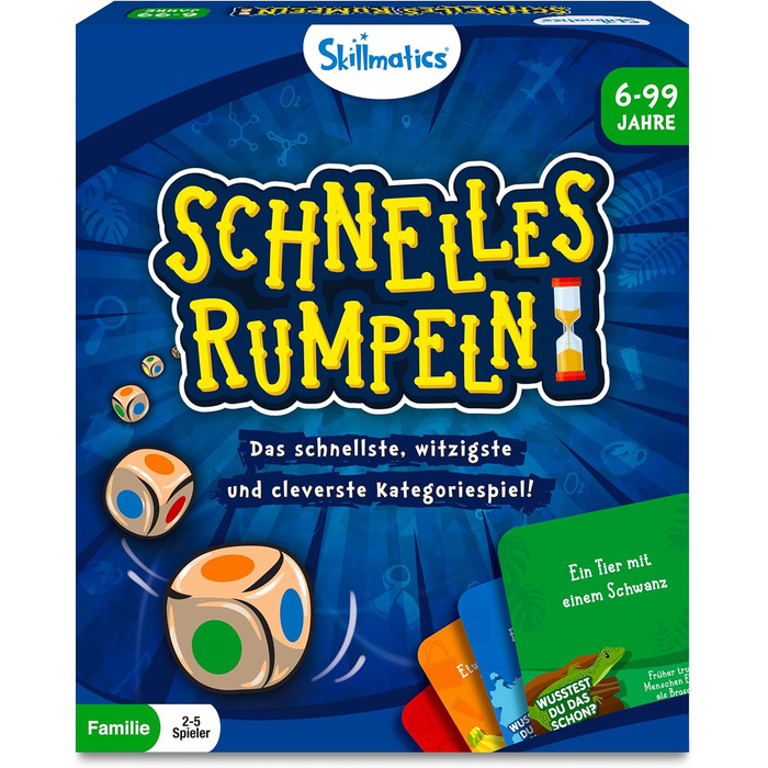 Настільна гра Skillmatics - Fast Rumble, навчальна та розумна гра, подарунки для дітей, підлітків та дорослих Fast Rumble