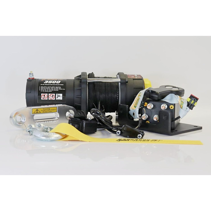 Електрична лебідка PowerWinch 3500 фунтів Квадроцикл 12 В 1587 кг Бездротова пластикова мотузка 4x4