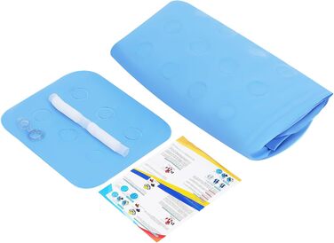 Надувна ванна для дорослих, надувна ванна з портативною функцією складання, повітряний спа-центр з нековзною поверхнею, ванна для внутрішнього та зовнішнього використання для сімейної ванної кімнати або спа-центру, синій колір