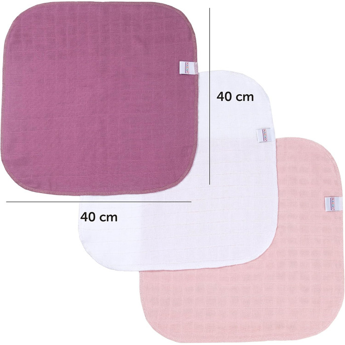 Муслінові пелюшки MAKIAN 9 упаковок, 40x40 см, перевірено Oeko-TEX Standard 100, 9 пелюшок для відрижки преміум якості - 4-шарові