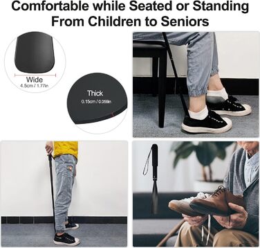 Довгий ріжок для взуття - телескопічний 38 см 94 см, алюмінієвий сплав, довгий ріжок для взуття, металевий довгий ріжок для взуття