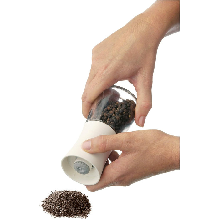 См, без наповнення, млин для спецій, керамічний подрібнювач, пластик, скло, білий Одинарний, 14