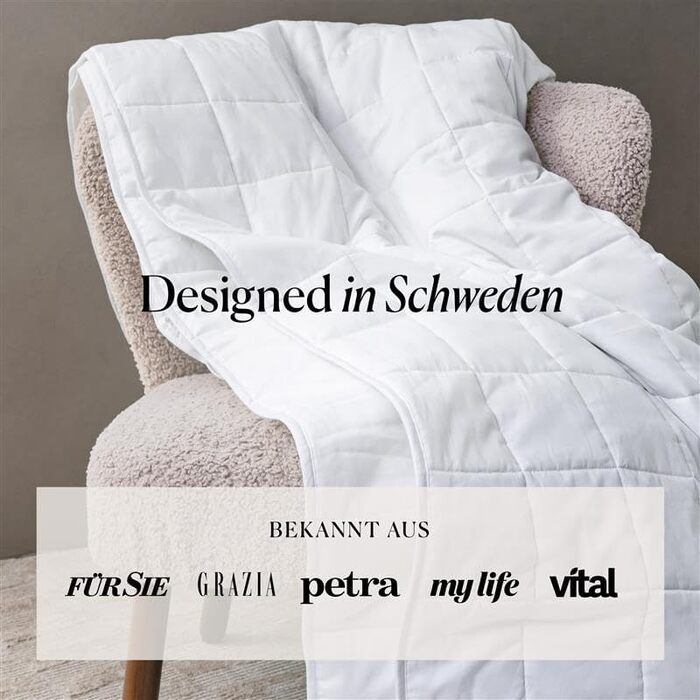 Обтяжена ковдра 135x200 9 кг - Антистресова терапевтична ковдра - Щільна ковдра для глибокого сну та кращого відновлення - Щільна ковдра зі 100 бавовни - Щільна обтяжена ковдра 135 x 200 см 9,0 кілограмів