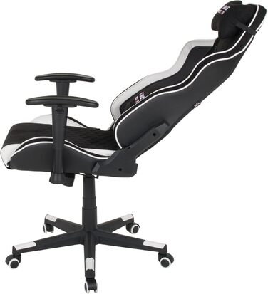 Ігрове крісло GAME ROCKER G-30 з мікрофібри чорного/білого кольору, вантажопідйомність до 110 кг