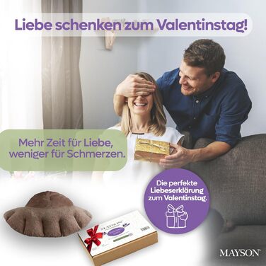 Подушка для шиї та плечей MAYSON з вишневими кісточками для мікрохвильової печі - Зернова подушка з лавандою - XXL тепла подушка з коміром-стійкою - Ароматерапія для релаксації