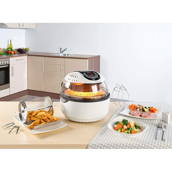 Галогенові печі Rosenstein & Shne цифрова галогенна конвекційна піч, 6 програм, 10 л, 1 200 Вт, 7 частин (конвекційна піч, духовка, хлібопічка)