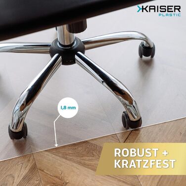 Прозорий килимок для підлоги Kaiser 90x120 см - Прозорий килимок для столу - Килимок для стільця - Нековзний килимок для стільця - Захисний килимок для офісних стільців - Пластиковий килимок для стільця 90 x 120 см