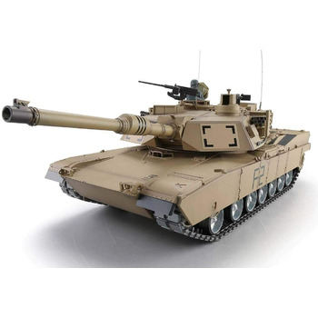 Радіокерований танк M1A2 Abrams 116 Heng Long - з димом та звуком, сталевими шестернями, металевими гусеницями, 2.4Ghz V7.0 - покращена версія (Upg-A)