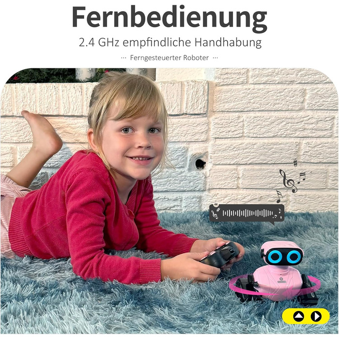 Робот Діти, Іграшка-робот на дистанційному керуванні, Робот на радіоуправлінні зі світлодіодними очима та музикою, Дитяча іграшка