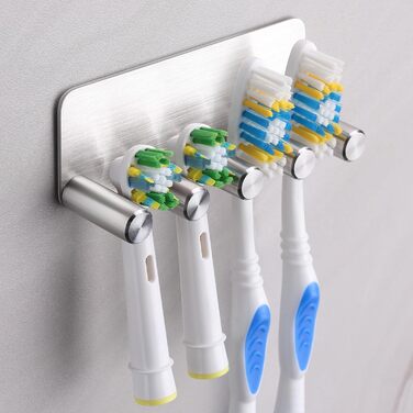 Тримач для зубних щіток з нержавіючої сталі, Тримач для зубних щіток без свердління для зубних щіток, змінні щітки для всіх звичай