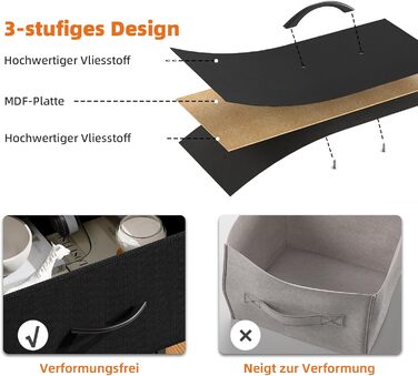 Комод Somdot з тканиною, комод, комод для спальні, вітальні, коридору, шафа для зберігання, комод з тканиною, 10 тканинних шухляд, рустикальний коричневий, 30Г x 80Ш x 114,5В см (10 шухляд)