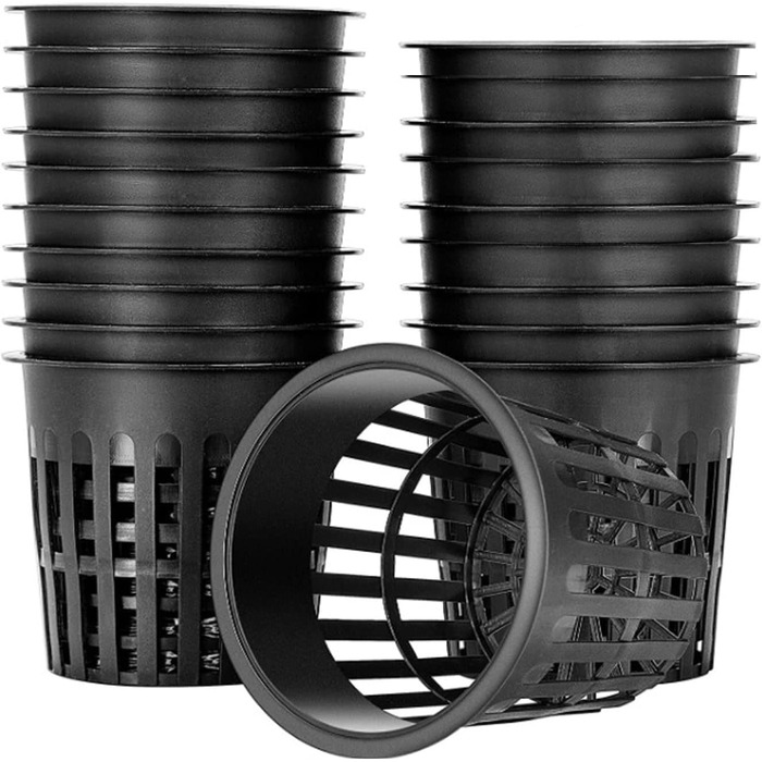 Кошик для посадки водних культур, пластикові гідропонні горщики для рослин, гідропонні кошики з пластику, придатні для гідропонних посадок і безґрунтового вирощування на садових балконах, 20 шт.