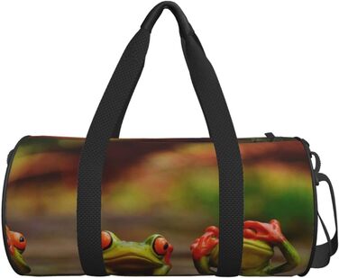 Дорожня сумка Веселі жабки, спортивна сумка для чоловіків та жінок, сумка-мішок для подорожей