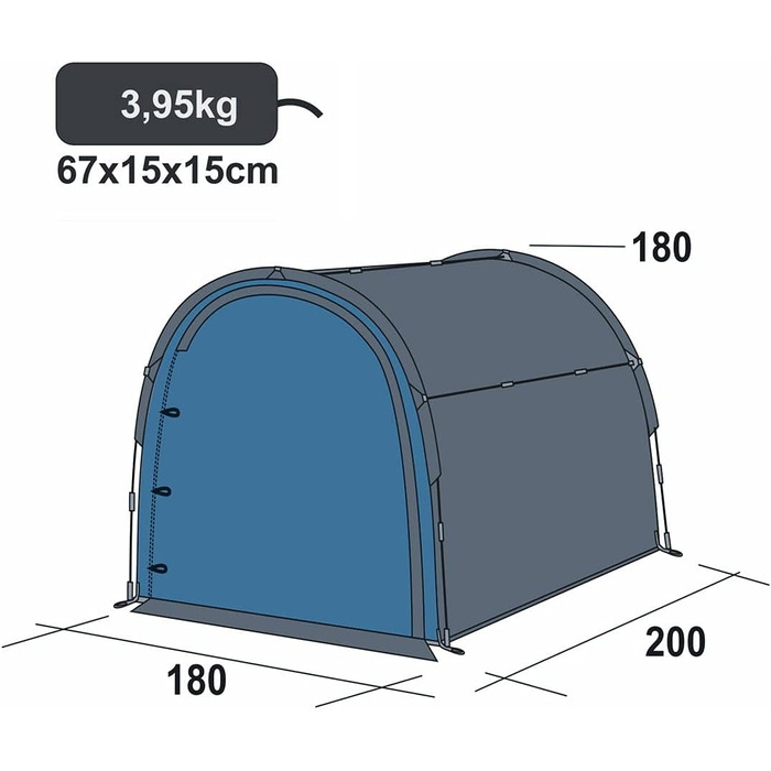 Водонепроникне спорядження Намет Велосипедний намет Універсальний намет із захистом від ультрафіолету 50 5000мм, 4 особи, 200x180x