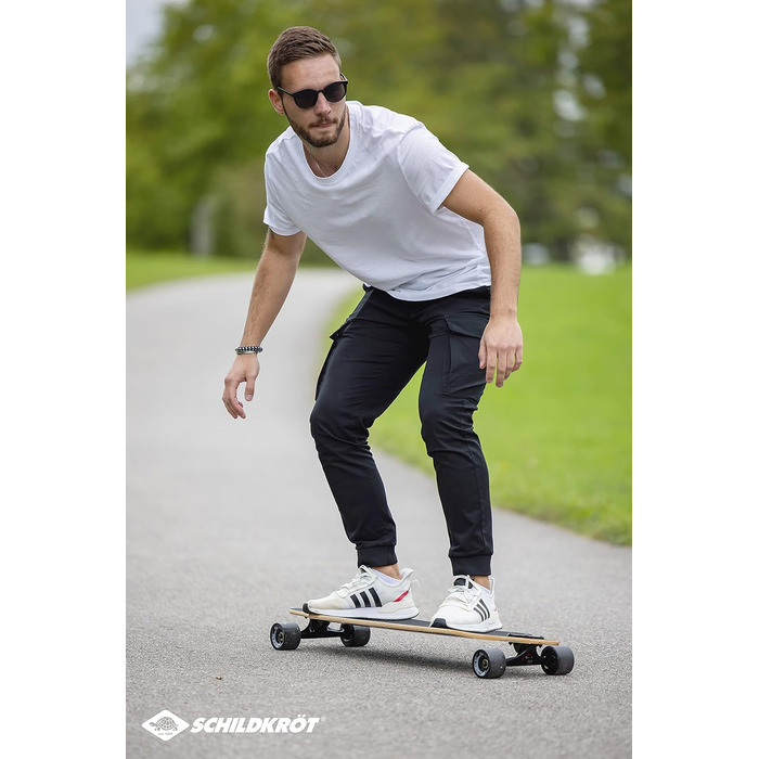 Лонгборд Schildkröt Freeride Cool Chimp 41" 9-шаровий клен drop-through ABEC-11 PU колеса 70x51 мм 88A повний компліт для фрірайду високих швидкостей німецький бренд понад 100 років оригінал 2025