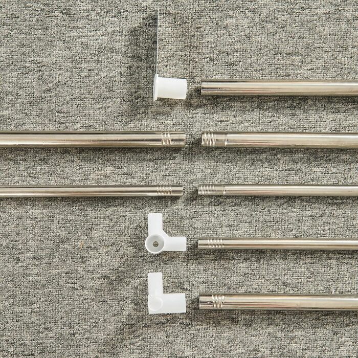 Каркас балдахіна для ліжка Beyeutao, Каркас москітної сітки, Каркас балдахіну, Каркас балдахіну для ліжка, Каркас ліжка з балдахіном, Каркас балдахіну для ліжка, Штанга для балдахіну для ліжка, Гвинтовий дизайн. (Нержавіюча сталь, 150 x 200 см) Нержавіюча