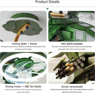 Тихий вентилятор світильник Стельові вентилятори з підсвічуванням Стельові вентилятори в формі гелікоптера світильник з дистанційн