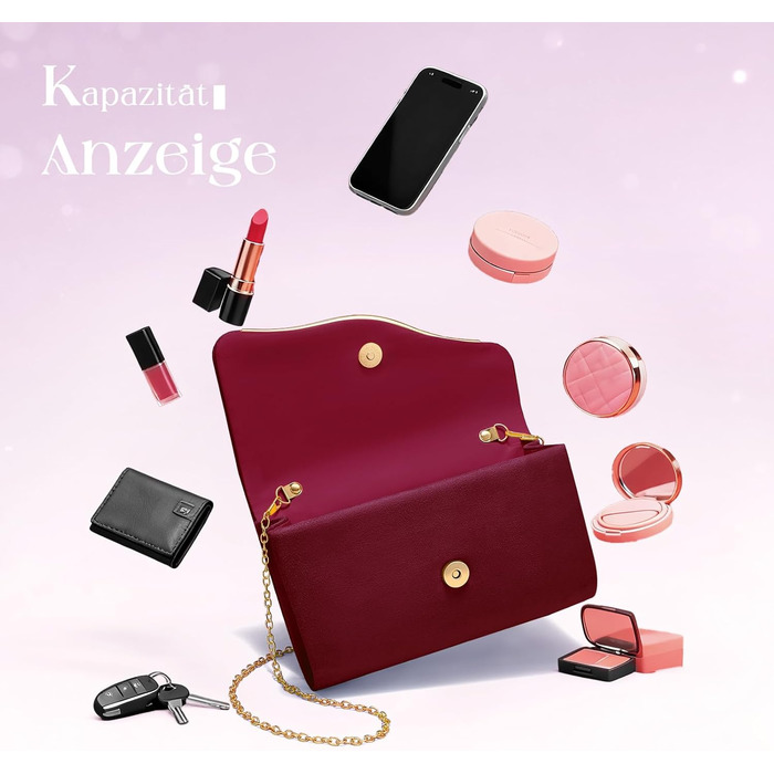 Елегантне бордове клатч-конверт з ланцюжком для вечірок та весіль. Сумка-клатч з еко-замші.