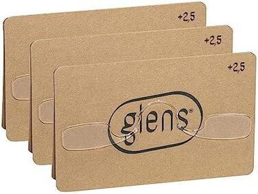 Міні-окуляри для читання glens Окуляри для читання 2,5 в Carbon Pack Упаковка з 3 нековзних окулярів для читання для чоловіків і жінок Кишенькові безпідлокітні аварійні окуляри Доступний у різній товщині (3 упаковки Eco, міцність 2,5)