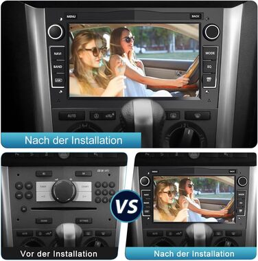 Автомобільна стереосистема AWESAFE Android 12 для Opel 2 DIN радіо з Navi, Carplay підтримує DAB WiFi Bluetooth MirrorLink 7-дюймовий екран FM-радіо - чорний (Android Black 264GN)