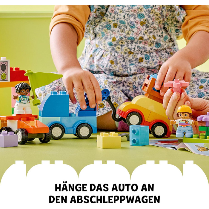 Конструктор LEGO DUPLO Classic 10439, Кам'яна коробка Машини та Вантажівки, 80 деталей