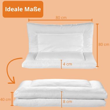 Подушка для сну на животі 80x80 см, плоска подушка для сну на животі, подушка для підтримки шиї, подушка для сну на животі, багатофункціональна подушка 80 x 80 см, зроблено в ЄС, Oeko-Tex, можна прати