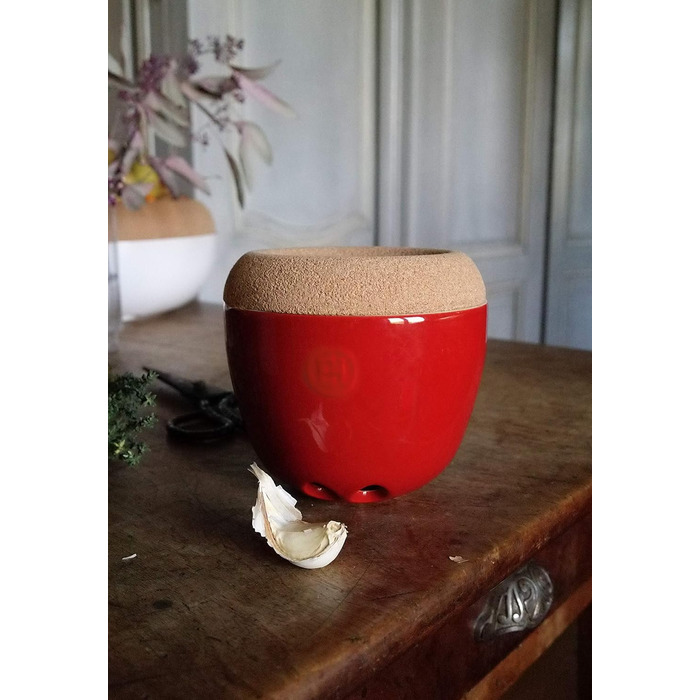 Горщик для часнику Emile Henry EH348763, керамічний, 14,6 x 14,6 x 13,4 см, керамічний, Grand Cru, 14,6 x 14,6 x 13,4 см