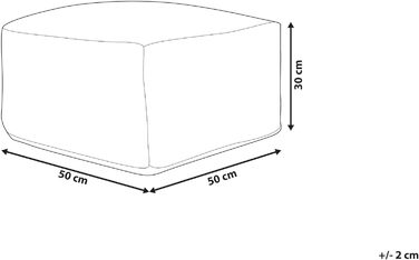 Пуф-табурет Beliani з сидінням у чорно-білому візерунку, бавовняний Mukki