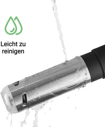 Водонепроникна плита су-від IPX7 потужністю 1200 Вт з 3D-циркуляцією та регулюванням температури 20-95C, функцією таймера повільної плити та LED-дисплеєм