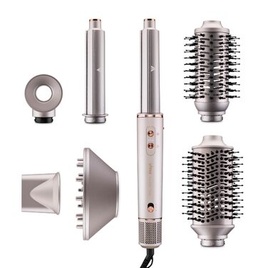 Стайлер для волосся Ufesa Pro Glam Twist 7-в-1 цифровий безщітковий двигун, Coanda-система, керамічне покриття, іонізатор та професійні аксесуари, рожевий
