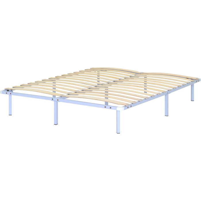 Металеве ліжко i-flair з рейковою основою NAMARA 140x190 см - Висота 28 см, стабільне гостьове ліжко з місцем для зберігання на ніжках, підходить для всіх матраців - Біле 140x190 см Біле