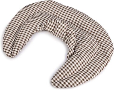 Подушка для шиї зі стійкою, коричнево-біла - подушка зі спельти - подушка для шиї, тепла подушка - подушка зі зерна спельти для шиї та плечей