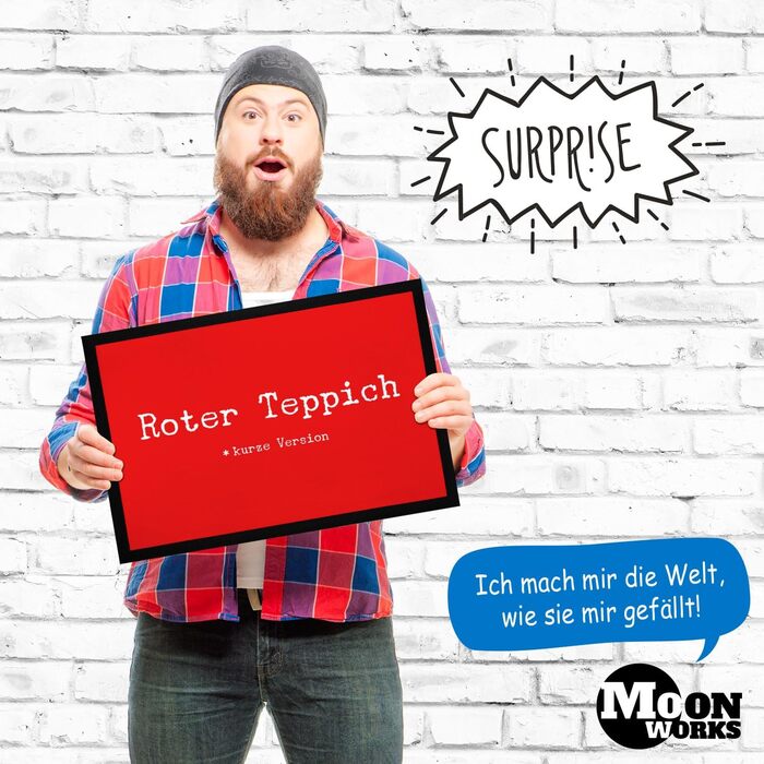 Килимок для дверей MoonWorks Red Carpet Short Version Hollywood Non-slide & Wool Wash White 60x40 см