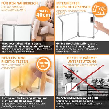 Складана алюмінієва нагрівальна панель Mi-Heat 53x108 см, інфрачервоний настільний обігрівач, 350 Вт, до 80C, нагрівальна стіна для офісу, домашнього офісу, робочого місця, касових апаратів, стійки реєстрації