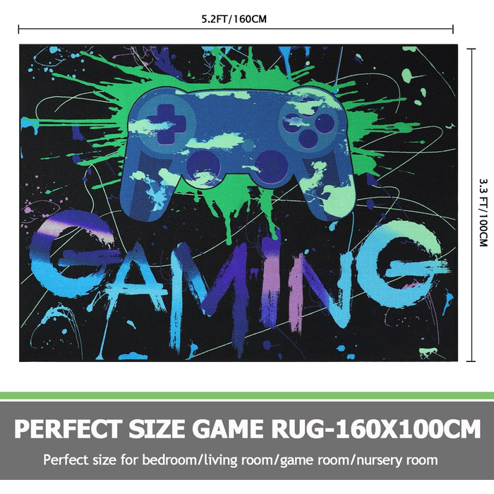 Килимок для ігрового контролера Capslpad 100x160см нековзний барвистий ігровий килимок з коротким ворсом друковані килимки для геймерів