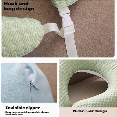 Універсальна ергономічна в&39язана подушка для рукоділля, творчих моментів, читання та ігор, підлокітник для ліжка та дивана, для читання, гри, роботи, в&39язання гачком, 60x55 см (зелена)