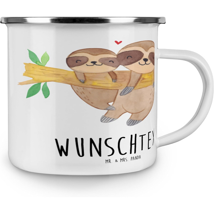 Персоналізована кавова кружка &quotМістер і місіс Панда&quot з мамою-лінивцем - Персоналізовані подарунки, кавова кружка, емальована кружка з принтом, подарунок для доньки, персоналізована кружка, любов, налаштовується