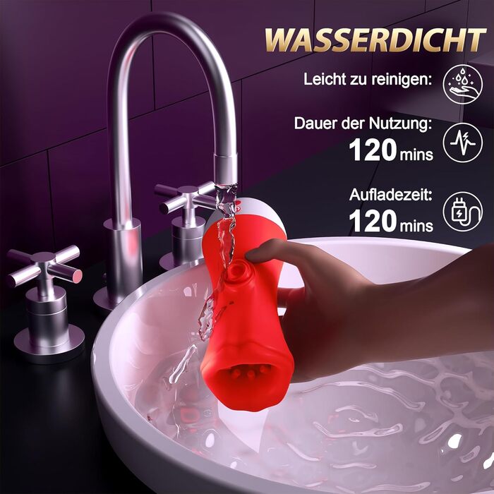 Мастурбатор Pangpangmi 4-в-1 для чоловіків, електричний стимулятор з функцією вібрації, лизання, червоний