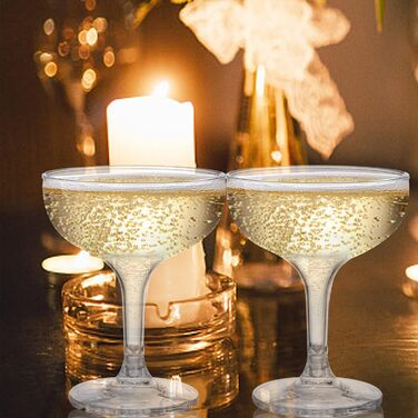 Келихи для шампанського Peohud 20 шт. , небиткі акрилові келихи для шампанського 147 мл, багаторазові келихи для шампанського для