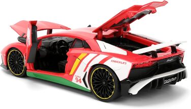 Іграшковий набір Jada Toys Sonic Lamborghini Aventador SV (19 см) та фігурка Наклз (7 см) металева модель авто з відкриваючими деталями для дітей від 8 років