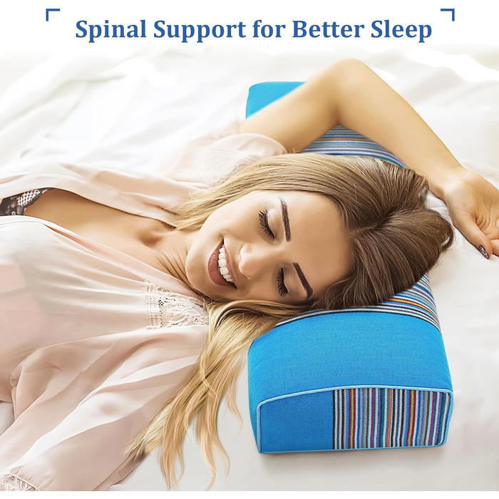 Гречана подушка, гречана подушка для шиї на блискавці (синя)