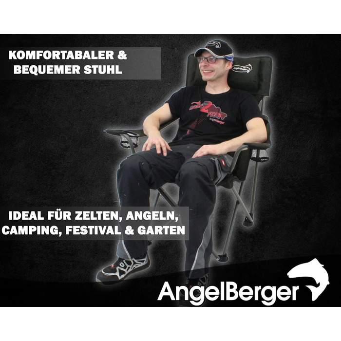 Розкішне розкладне крісло Angel-Berger з підсклянниками, подушкою та підлокітниками, зелене