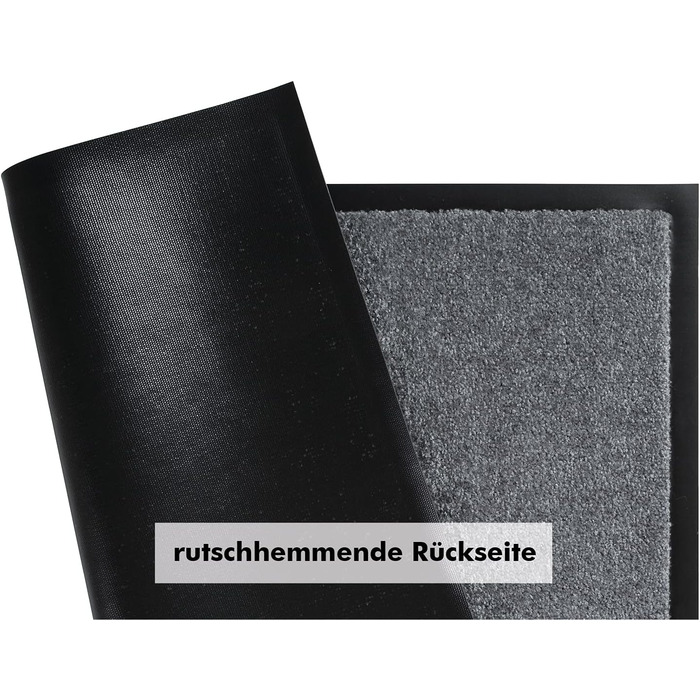 Килимок для входу andiamo Verdi - брудозбірний килимок для входу - ідеально підходить як килимок для приміщень або як килимок для критих відкритих майданчиків - килимок для вхідних дверей 60 x 90 см Сірий 60 x 90 см (Прямокутний) Сірий