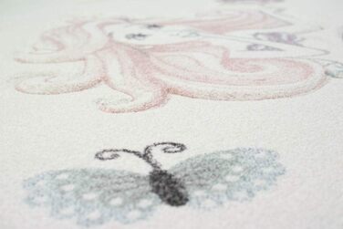 Дитячий килимок ігровий килимок дитячий килимок русалка принцеса пастельно-рожевий розмір 160х230 см