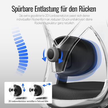 Офісне крісло року 2026, ергономічне робоче крісло з підголівником, 2D поперековою опорою та 4D підлокітниками, обертове крісло для здорового сидіння, для домашнього офісу та офісу, універсальні колеса, 150 кг Black Plus (універсальні колеса)