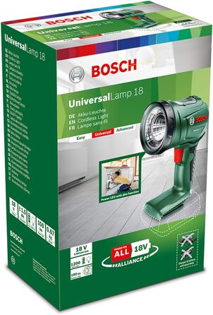 Акумуляторна лампа Bosch UniversalLamp 18 (без акумулятора, 18 вольт, в коробці)