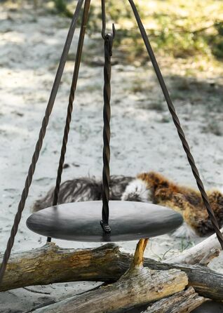 Битва-Купець - Сталева сковорода для триноги Сковорода для смаження, гриль, поворотний гриль