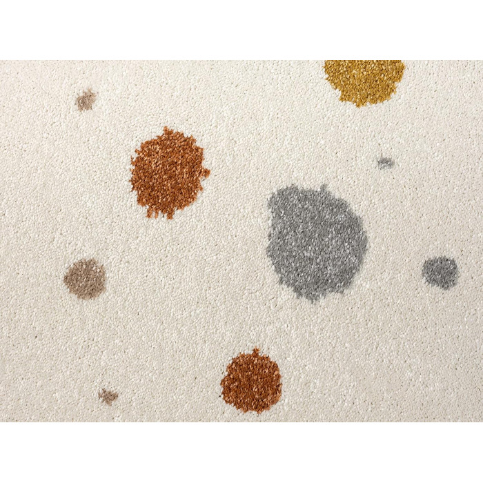 Килим Beat Kids Modern м'який дитячий килим, м'який ворс, простий у догляді, стійкий до кольору, малюнок в крапку, кремовий, 120 x