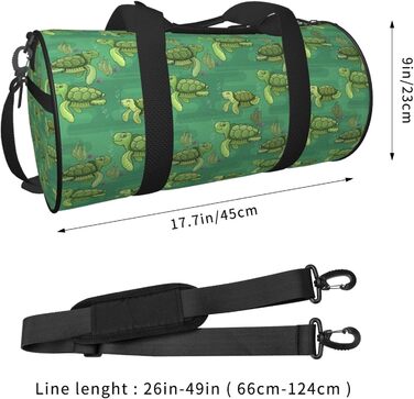 Спортивна сумка для фітнесу та подорожей з морським дизайном (водорості та морські черепахи), велика дорожня сумка для чоловіків та жінок, ідеальна для коротких поїздок та вихідних