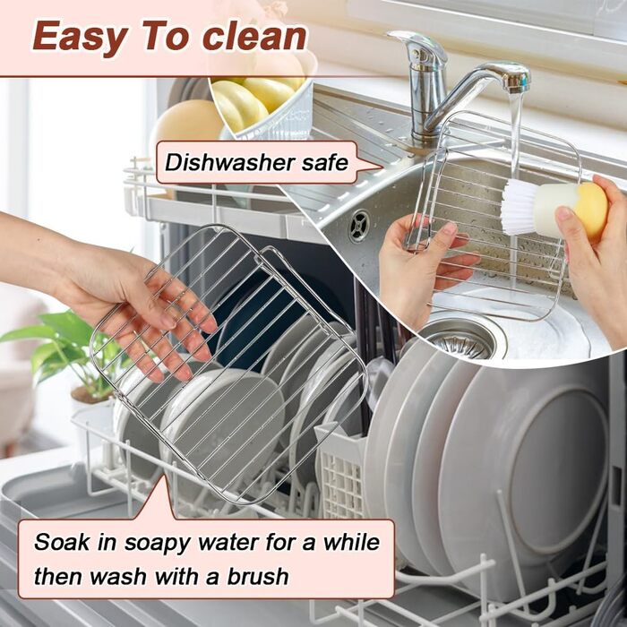 Аксесуари для фритюрниці BYKITCHEN для шухляди Ninja Flex AF500EU 10,4 л, 304 решітки для гриля Аксесуари для Ninja Foodi Flexdrawer Dual Zone AF500EU AF500EUCP, сумісні з Cecotec Dual 9000 9 л